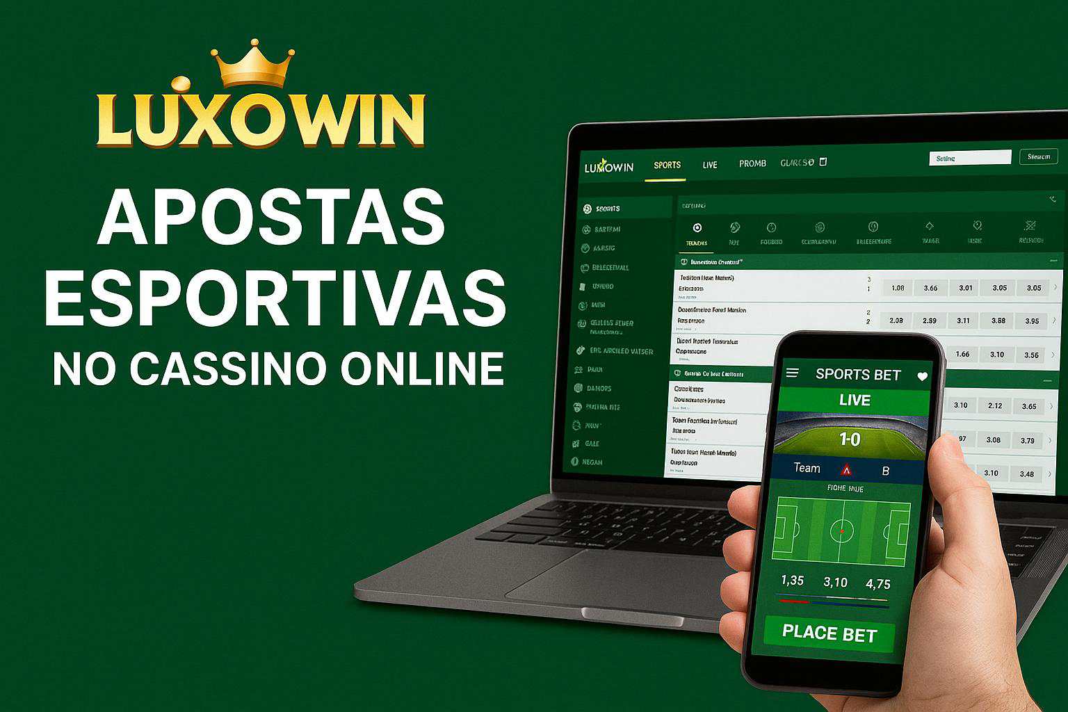 Aposte em apostas esportivas no cassino online LUXOWIN